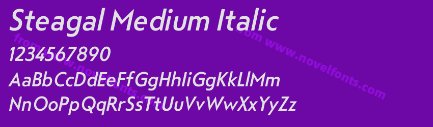 Steagal Medium ItalicPreview Steagal Medium ItalicPreview