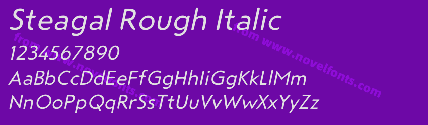 Steagal Rough ItalicPreview Steagal Rough ItalicPreview