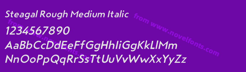 Steagal Rough Medium ItalicPreview Steagal Rough Medium ItalicPreview