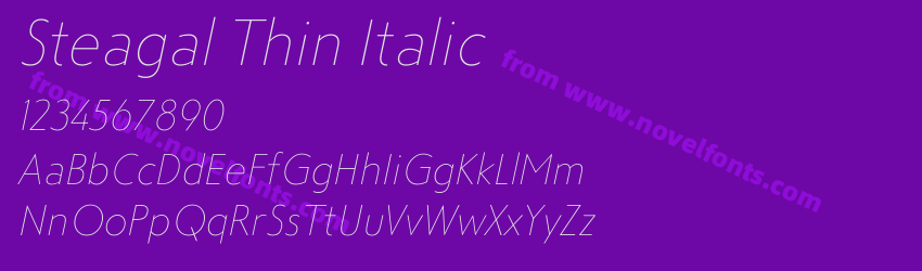 Steagal Thin ItalicPreview Steagal Thin ItalicPreview