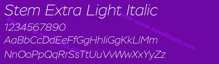 Stem Extra Light ItalicPreview Stem Extra Light ItalicPreview