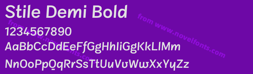 Stile Demi BoldPreview Stile Demi BoldPreview