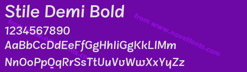 Stile Demi BoldPreview Stile Demi BoldPreview