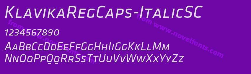 KlavikaRegCaps-ItalicSCPreview