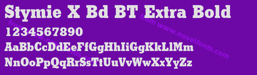 Stymie X Bd BT Extra BoldPreview Stymie X Bd BT Extra BoldPreview