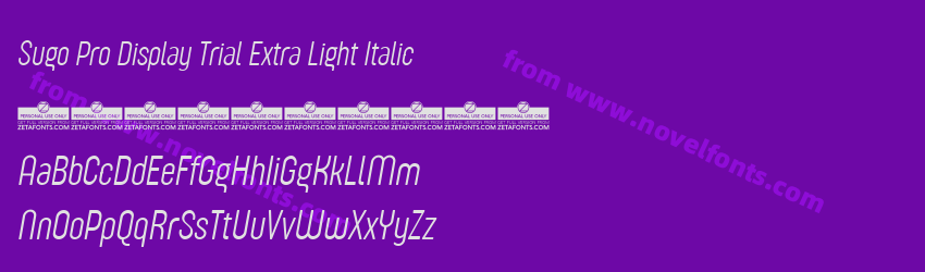Sugo Pro Display Trial Extra Light ItalicPreview
