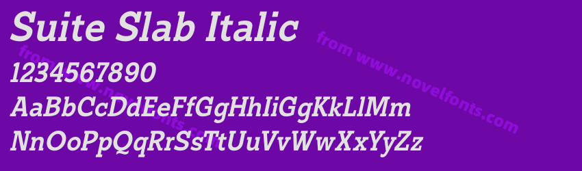 Suite Slab ItalicPreview Suite Slab ItalicPreview