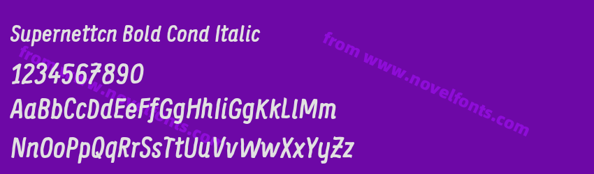 Supernettcn Bold Cond ItalicPreview Supernettcn Bold Cond ItalicPreview