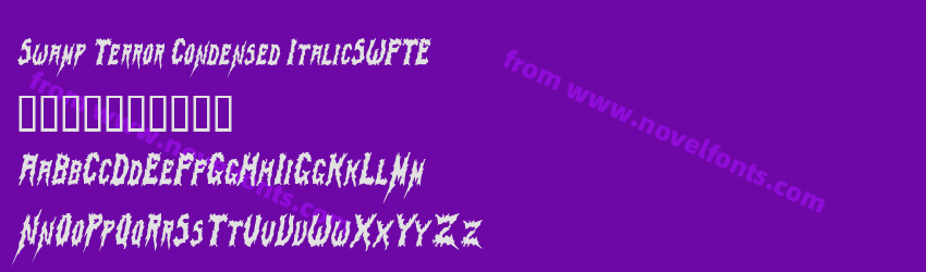 Swamp Terror Condensed ItalicSWFTEPreview Swamp Terror Condensed ItalicSWFTEPreview