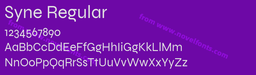 Syne RegularPreview Syne RegularPreview