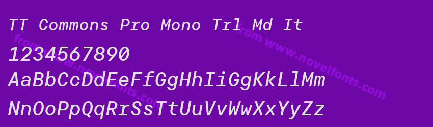 TT Commons Pro Mono Trl Md ItPreview TT Commons Pro Mono Trl Md ItPreview