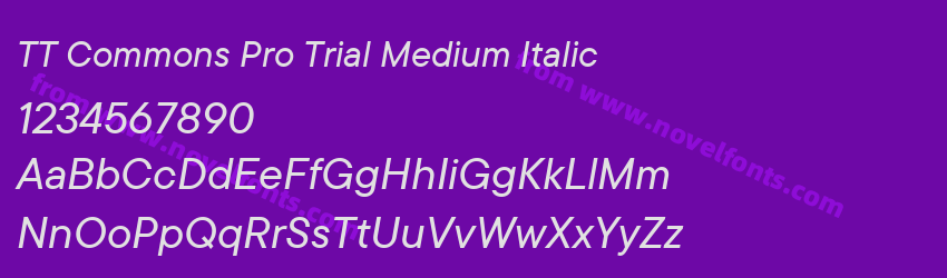 TT Commons Pro Trial Medium ItalicPreview TT Commons Pro Trial Medium ItalicPreview
