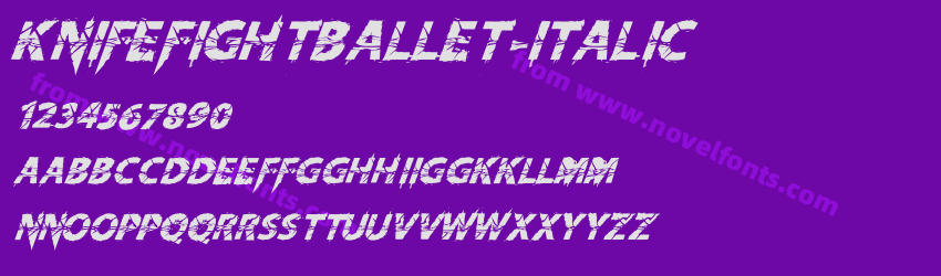 Knife Fight Ballet ItalicPreview