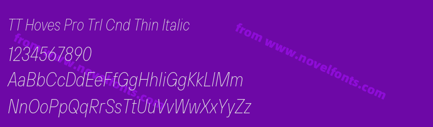 TT Hoves Pro Trl Cnd Thin ItalicPreview TT Hoves Pro Trl Cnd Thin ItalicPreview