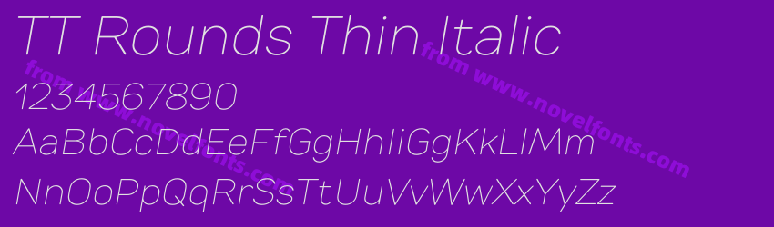 TT Rounds Thin ItalicPreview TT Rounds Thin ItalicPreview