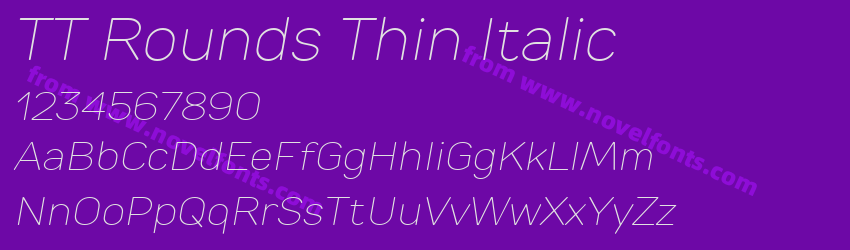 TT Rounds Thin ItalicPreview TT Rounds Thin ItalicPreview