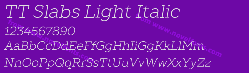 TT Slabs Light ItalicPreview TT Slabs Light ItalicPreview