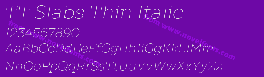 TT Slabs Thin ItalicPreview TT Slabs Thin ItalicPreview