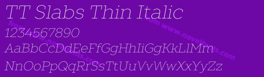 TT Slabs Thin ItalicPreview TT Slabs Thin ItalicPreview