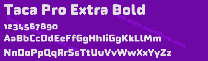 Taca Pro Extra BoldPreview Taca Pro Extra BoldPreview