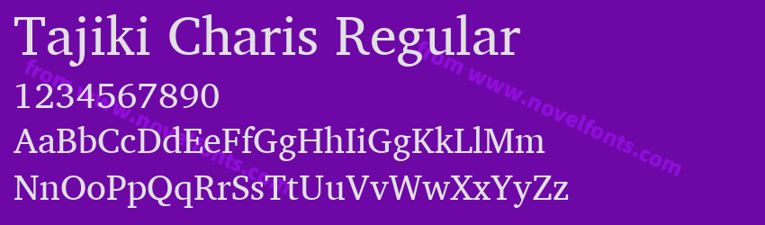 Tajiki Charis RegularPreview Tajiki Charis RegularPreview