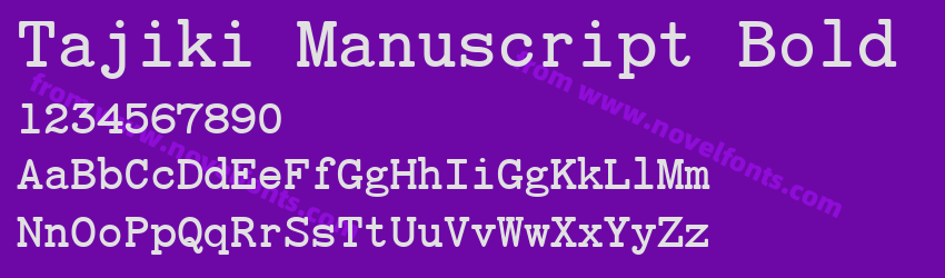 Tajiki Manuscript BoldPreview Tajiki Manuscript BoldPreview