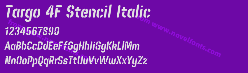 Targo 4F Stencil ItalicPreview Targo 4F Stencil ItalicPreview