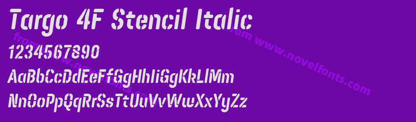 Targo 4F Stencil ItalicPreview Targo 4F Stencil ItalicPreview