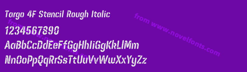 Targo 4F Stencil Rough ItalicPreview Targo 4F Stencil Rough ItalicPreview