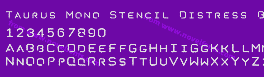 Taurus Mono Stencil Distress BoldPreview Taurus Mono Stencil Distress BoldPreview