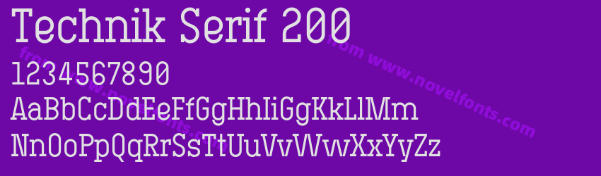 Technik Serif 200Preview Technik Serif 200Preview