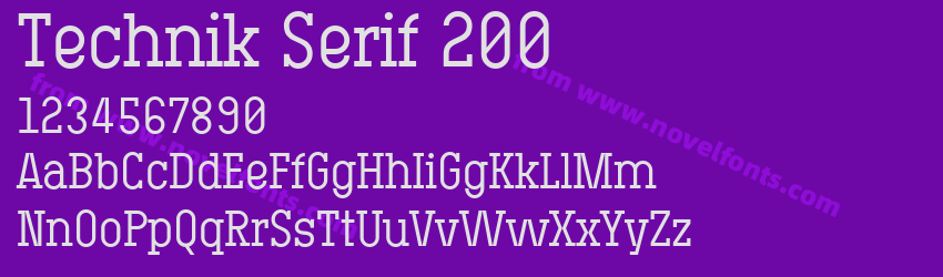 Technik Serif 200Preview Technik Serif 200Preview