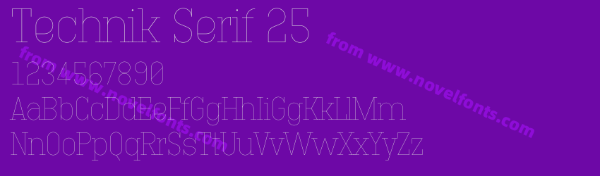 Technik Serif 25Preview Technik Serif 25Preview