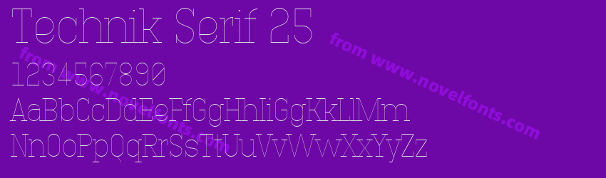 Technik Serif 25Preview Technik Serif 25Preview