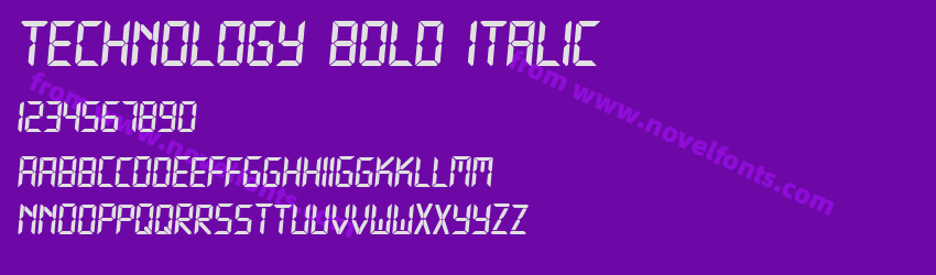 Technology Bold ItalicPreview Technology Bold ItalicPreview