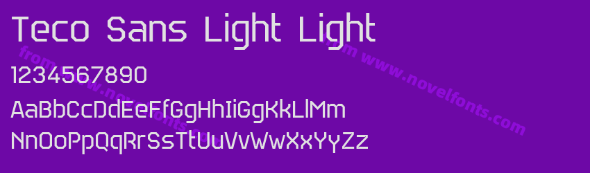 Teco Sans Light LightPreview Teco Sans Light LightPreview