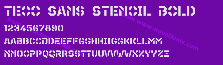 Teco Sans Stencil BoldPreview Teco Sans Stencil BoldPreview