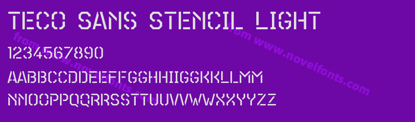 Teco Sans Stencil LightPreview Teco Sans Stencil LightPreview