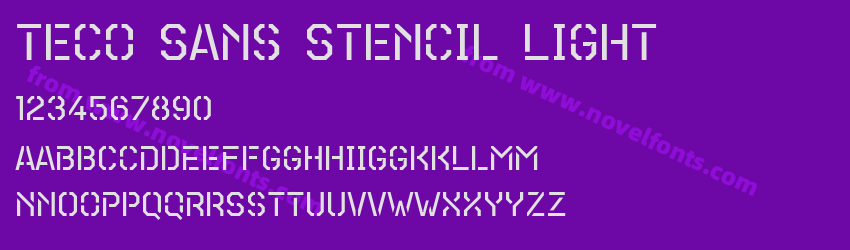 Teco Sans Stencil LightPreview Teco Sans Stencil LightPreview