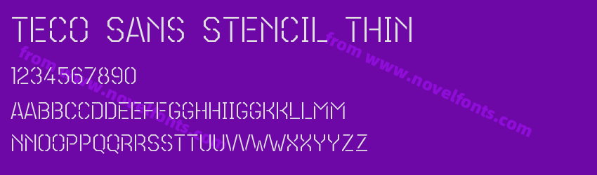 Teco Sans Stencil ThinPreview Teco Sans Stencil ThinPreview