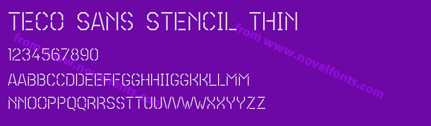 Teco Sans Stencil ThinPreview Teco Sans Stencil ThinPreview