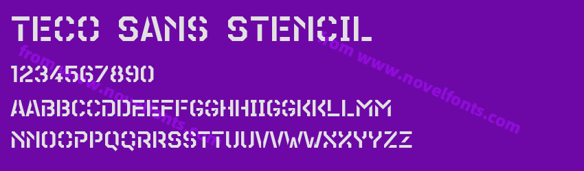 Teco Sans StencilPreview Teco Sans StencilPreview