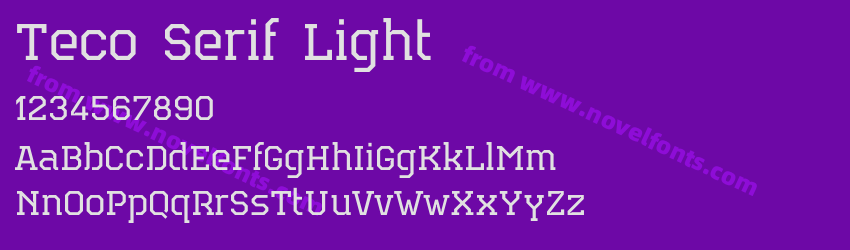 Teco Serif LightPreview Teco Serif LightPreview