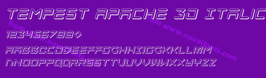 Tempest Apache 3D ItalicPreview Tempest Apache 3D ItalicPreview