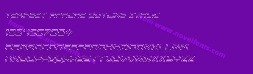Tempest Apache Outline ItalicPreview Tempest Apache Outline ItalicPreview