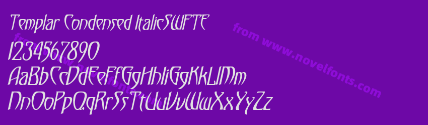 Templar Condensed ItalicSWFTEPreview Templar Condensed ItalicSWFTEPreview