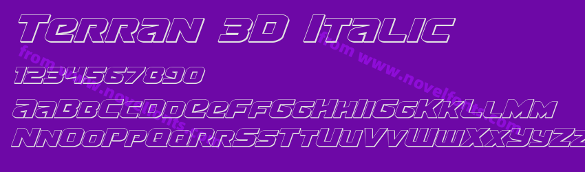 Terran 3D ItalicPreview Terran 3D ItalicPreview