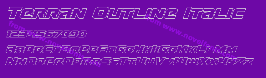 Terran Outline ItalicPreview Terran Outline ItalicPreview