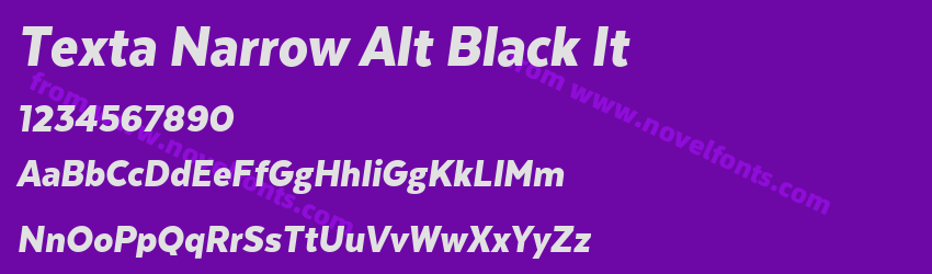 Texta Narrow Alt Black ItPreview Texta Narrow Alt Black ItPreview