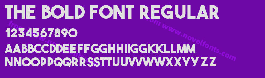 The Bold Font RegularPreview The Bold Font RegularPreview